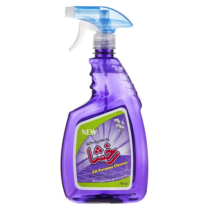 پاک کننده چند منظوره سطوح بنفش رخشا حجم 750 میلی لیتر Rafooneh Rakhsha Purple All PurPose Cleaner 750ml
